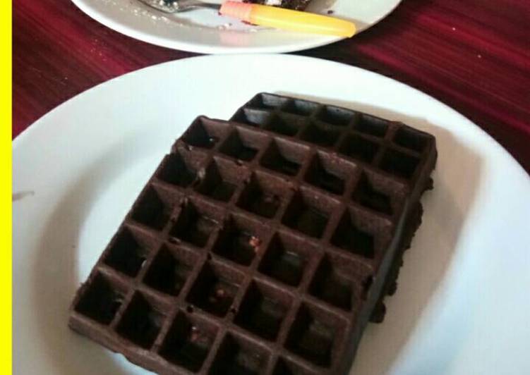 Coklat waffle nougat crispy