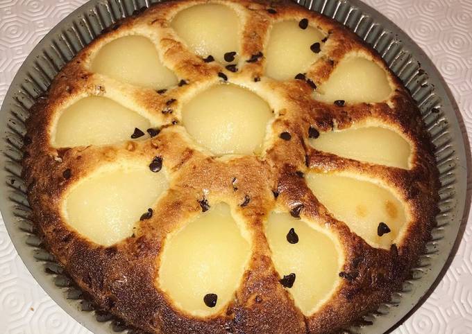 Tarte poire amande chocolat