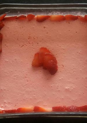 Una foto de Postre de fresa