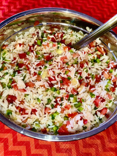Una foto de Ensalada vegana de arroz