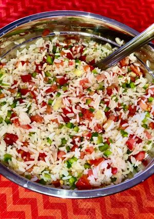 Una foto de Ensalada vegana de arroz