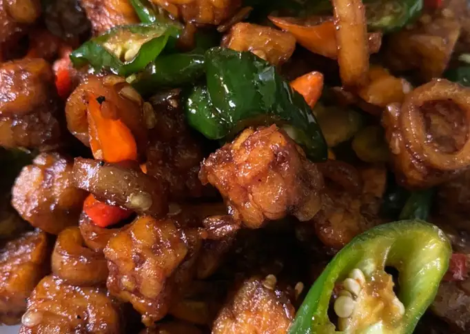 Tempe Cumi Asin Kecap Cabe Hejo