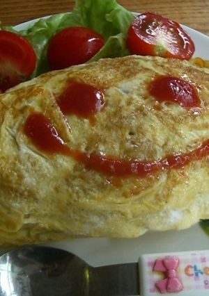 A picture of Curry Leftover Omurice.