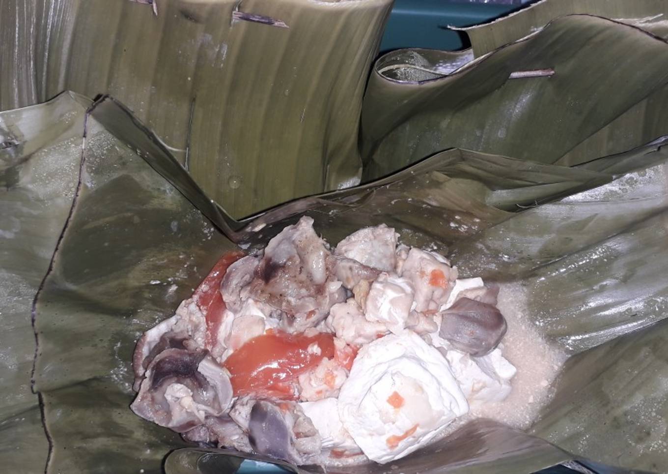 Botok tahu tempe ati ampela sederhana