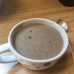 A picture of Cream of Mushroom Soup by Rebecca Sackheim.