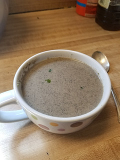 A picture of Cream of Mushroom Soup by Rebecca Sackheim.