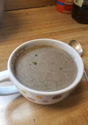 A picture of Cream of Mushroom Soup by Rebecca Sackheim.