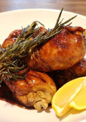 Foto di Pollo con rosmarino e aceto balsamico