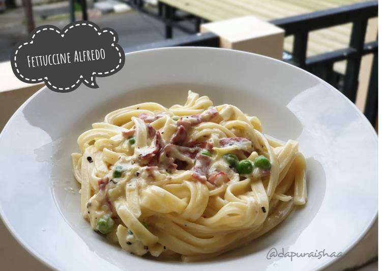 Resep Fettucine Alfredo / Creamy Pasta Anti Gagal