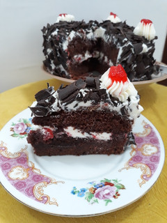 Foto resep Black forest cake 18 cm