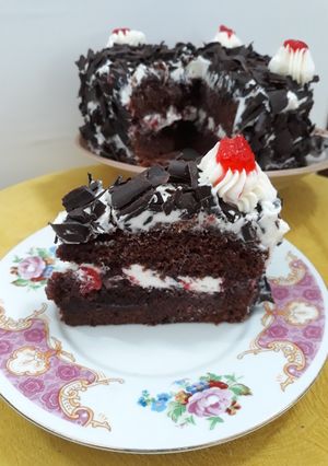 Foto resep Black forest cake 18 cm
