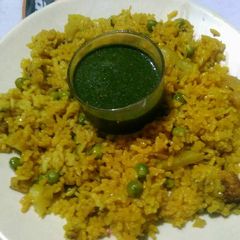 Matar pulav A picture of Matar pulav.