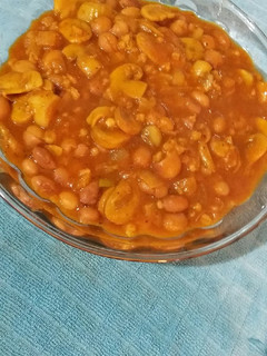 عکسی از دستور خوراک لوبیا چیتی با قارچ (مجلسی)