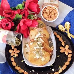 Malpua 😋😋 (dry fruit saffron malpua 😋) A picture of Malpua 😋😋 (dry fruit saffron malpua 😋).