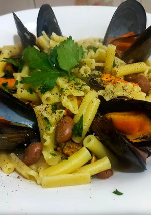 Foto di Pasta e fagioli con cozze