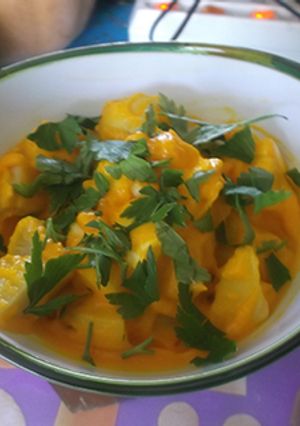 Foto principal de Ensalada de patada y huevo con mayonesa de zanahoria