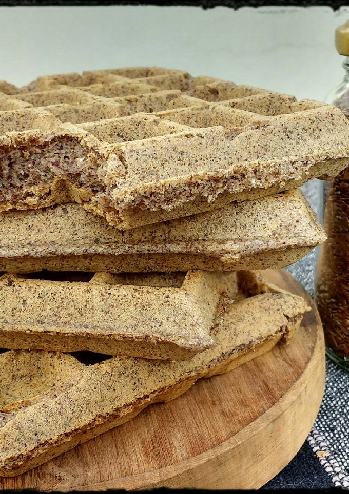 Una foto de Waffles de lino sin gluten y sin lactosa