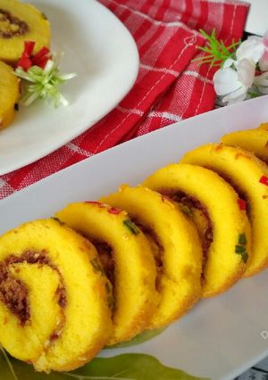 Foto resep Bolu Gulung Abon (gurih dan lembut banget)