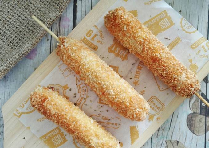 Resep: Corn Dog Roti Tawar Enak Terbaru