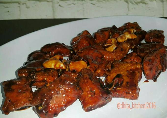 Salmon Mede Saos Madu (Salmon Kungpao)