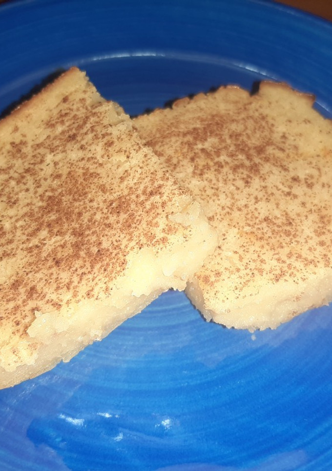 Una foto de Quesada pasiega con leche de coco