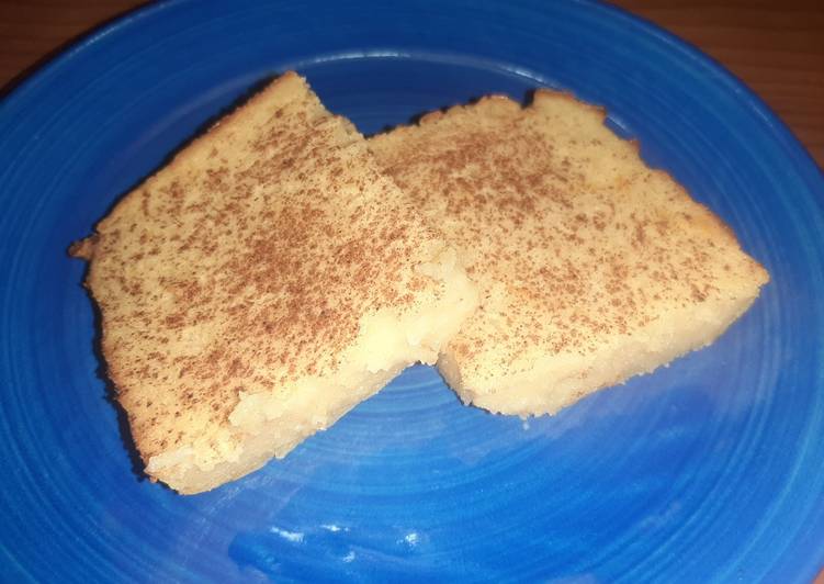 Quesada pasiega con leche de coco