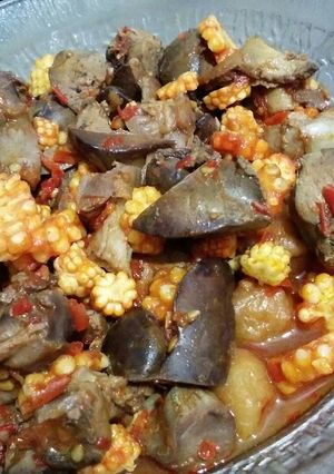 Foto resep Oseng Pedas Baby corn Ati Ampela
