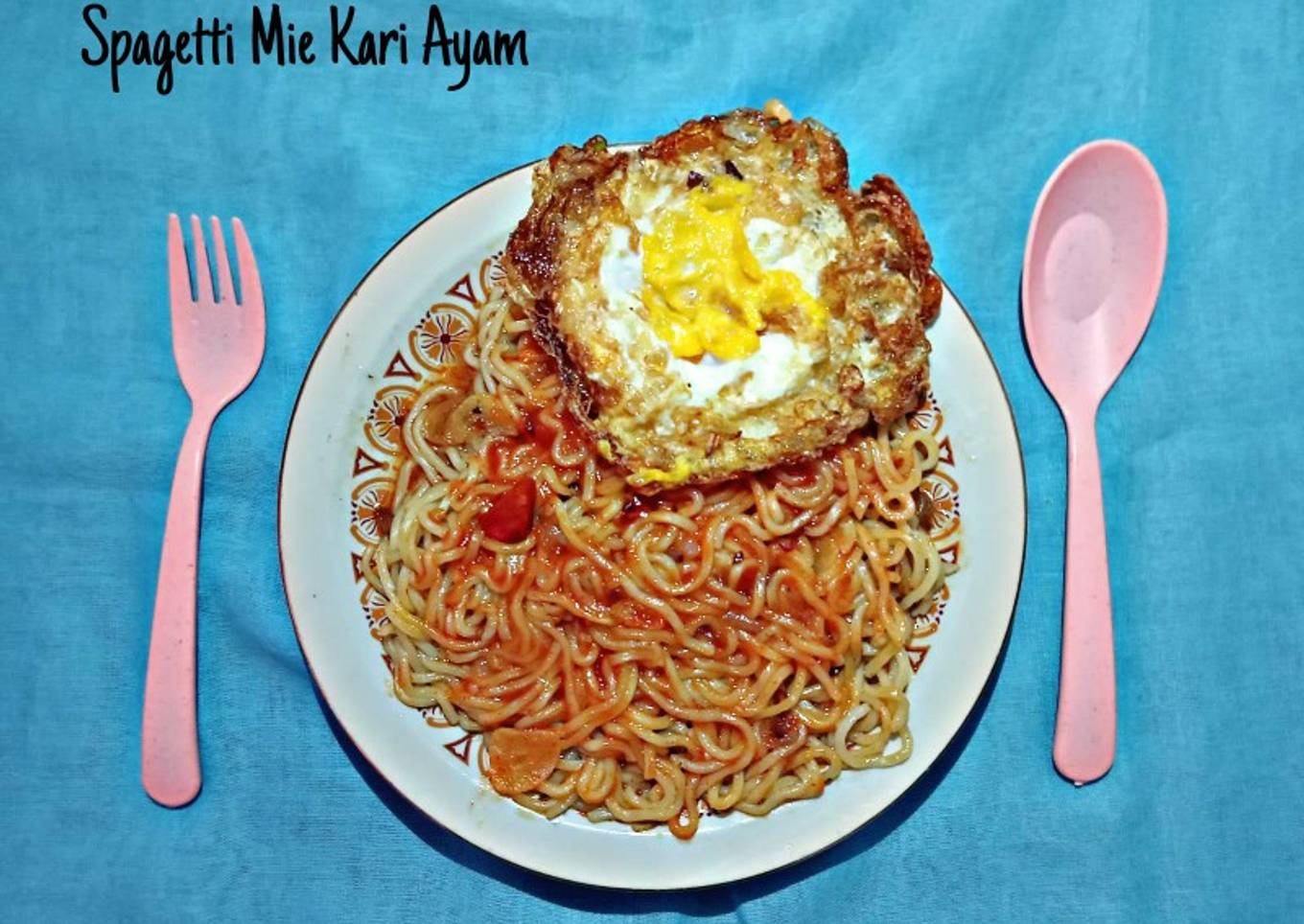 Spagetti Mie Kari Ayam