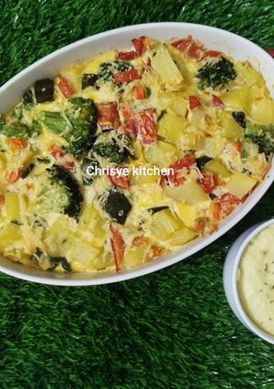 Foto resep Roasted broccoli potatoes