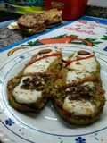 Zucchinis rellenos con puré de paltas