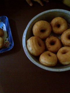 A picture of No-Knead (somewhat) express donut.