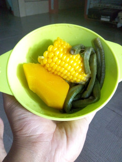 Foto resep MPASI pure labu jagung 🌽 kacang panjang