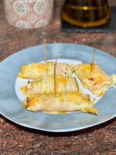 Una foto de Canelones de calabacín