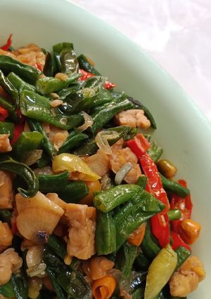 Foto resep 6. Tumis Tempe Kulit Mlinjo dan Kacang Panjang