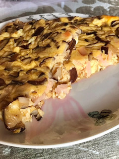 Una foto de Quiche de setas y pavo sin hojaldre