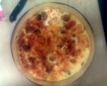 Unique Cuisine Cumberland Sausage Ham and Tomato Quiche with 2 Cheeses Practical Delicious
