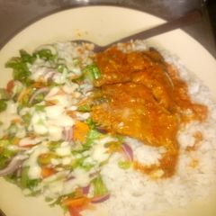 A picture of Rice & beans.