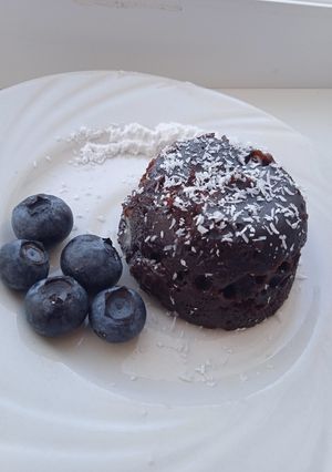 O poză a rețetei Lava cake la cană.