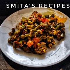 A picture of String Beans bhaji.