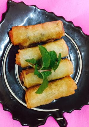 A picture of Vegetarian Spring Rolls (Chả Giò Chay).