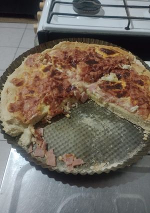 Una foto de Tarta de jamón y queso