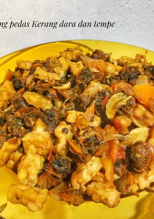 Foto resep Oseng pedas kerang Dara dan tempe