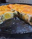 Pascualina de acelga con papas, jamón y queso
