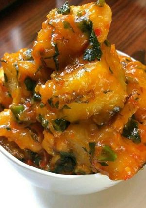 A picture of Yam porridge / Asaro.