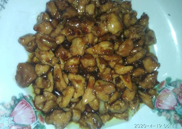 Ayam bumbu teriyaki, tiram