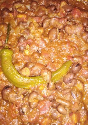 صورة لوصفة فول مع بندوره