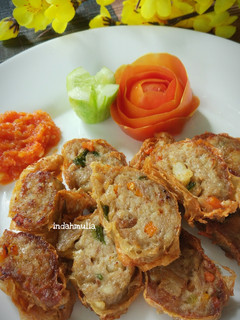 Foto resep Ngo hiong / Hekeng / Go hiong / daging bungkus kulit tahu halal