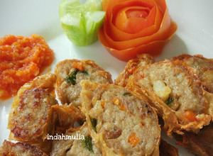 Foto resep Ngo hiong / Hekeng / Go hiong / daging bungkus kulit tahu halal