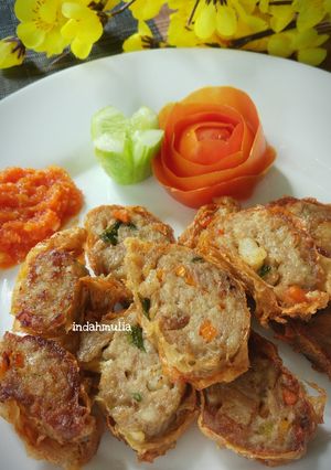 Foto resep Ngo hiong / Hekeng / Go hiong / daging bungkus kulit tahu halal