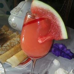 A picture of Watermelon and ginger juice.